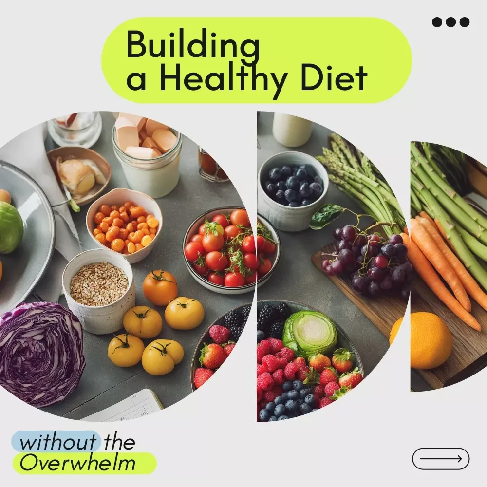 The Guide to Building a Healthy Diet Without the Overwhelm – Simple Healthy Eating Guide, Balanced Nutrition eBook, Real-Life Meal Plan & Mindset Reset