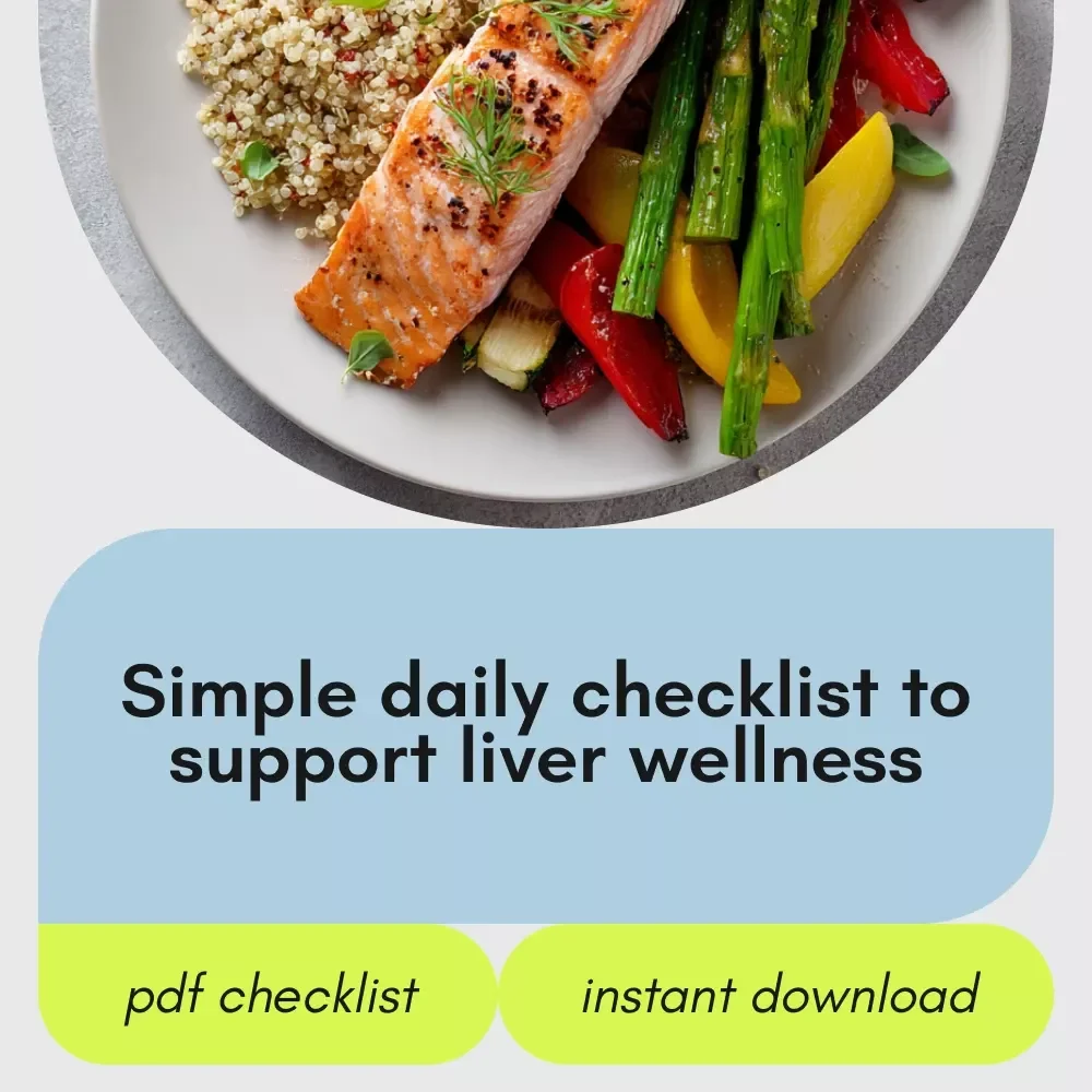 Your Daily Action Plan for Liver Wellness | Liver Health Checklist, Simple Nutrition Guide & Digital Download