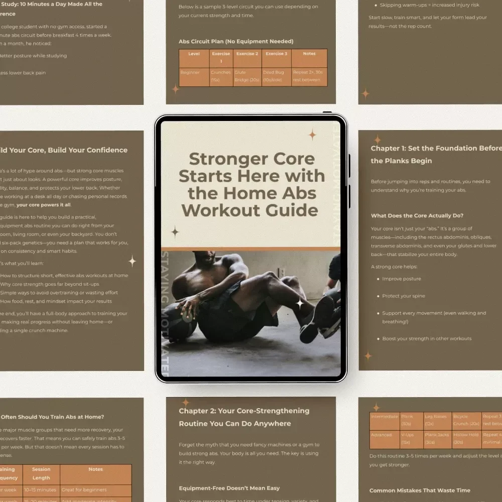Stronger Core Starts Here with the Home Abs Workout Guide | Abs Workout Routine at Home | Digital Fitness Guide for Busy Schedules