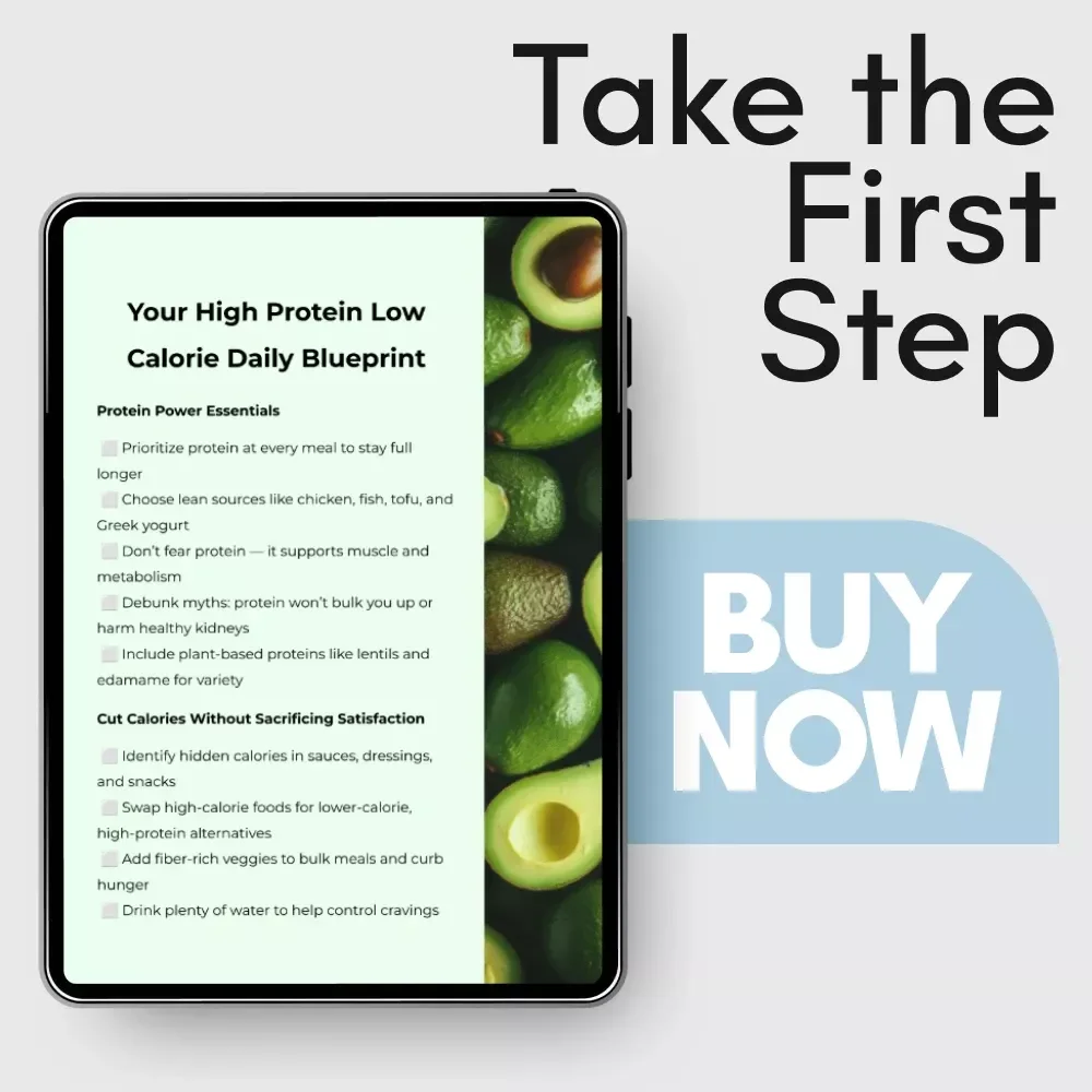 Your High Protein Low Calorie Daily Blueprint – High Protein Low Calorie Meal Planning Guide, Digital Download eBook & Checklist for Fat Loss, Simple Nutrition Blueprint