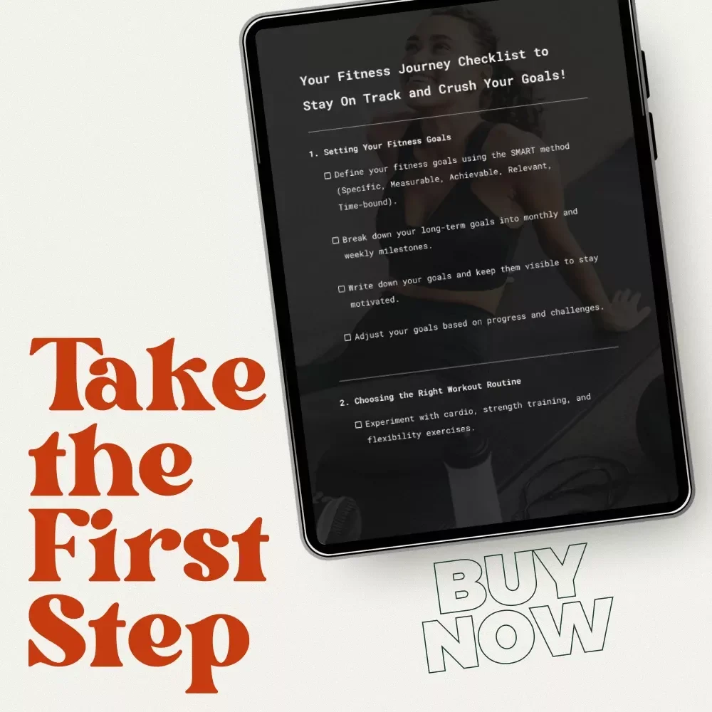 Your Fitness Journey Checklist to Stay On Track and Crush Your Goals | Printable Fitness Planner, Goal Setting & good workout routines Guide
