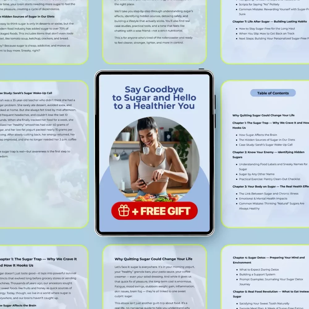 Say Goodbye to Sugar and Hello to a Healthier You | eBook Guide on how to eliminate sugar from your diet, Sugar Detox Reset, Healthy Habits & Real Food Living