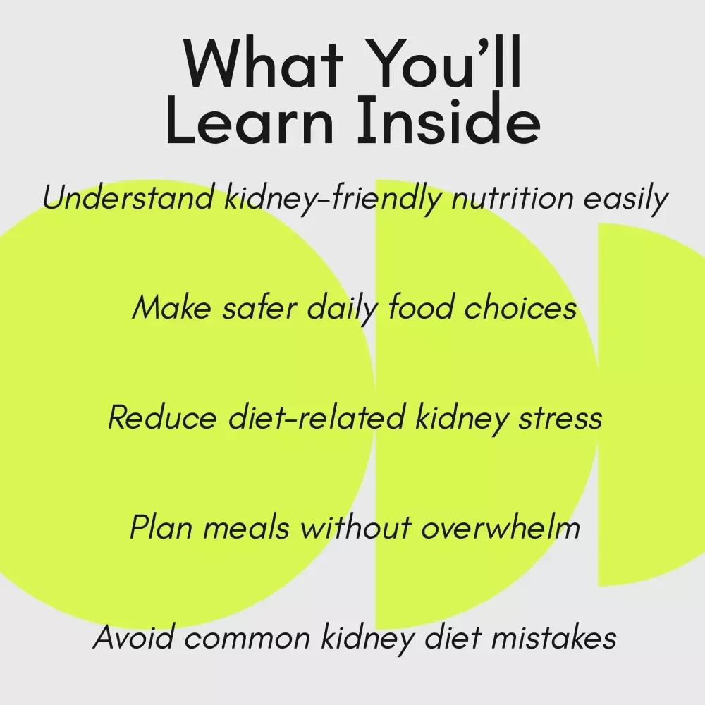 A Practical Guide to Eating for Kidney Health | Kidney Healthy Diet eBook | Simple Meal Planning, CKD Nutrition, Real-Life Guidance