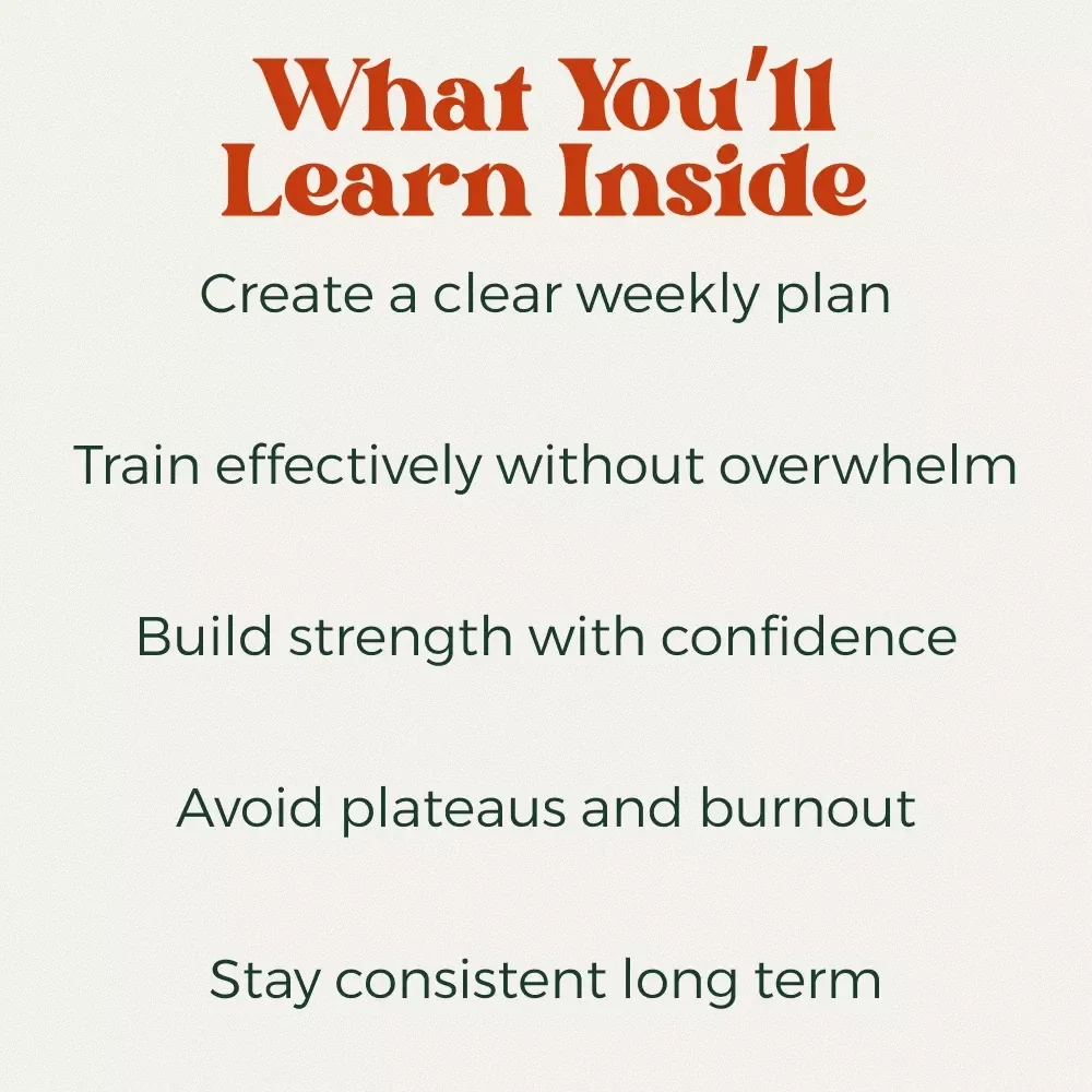 Your Guide to a Simple & Effective Weekly Strength Training Routine | Digital eBook for Building a Sustainable weekly strength training routine