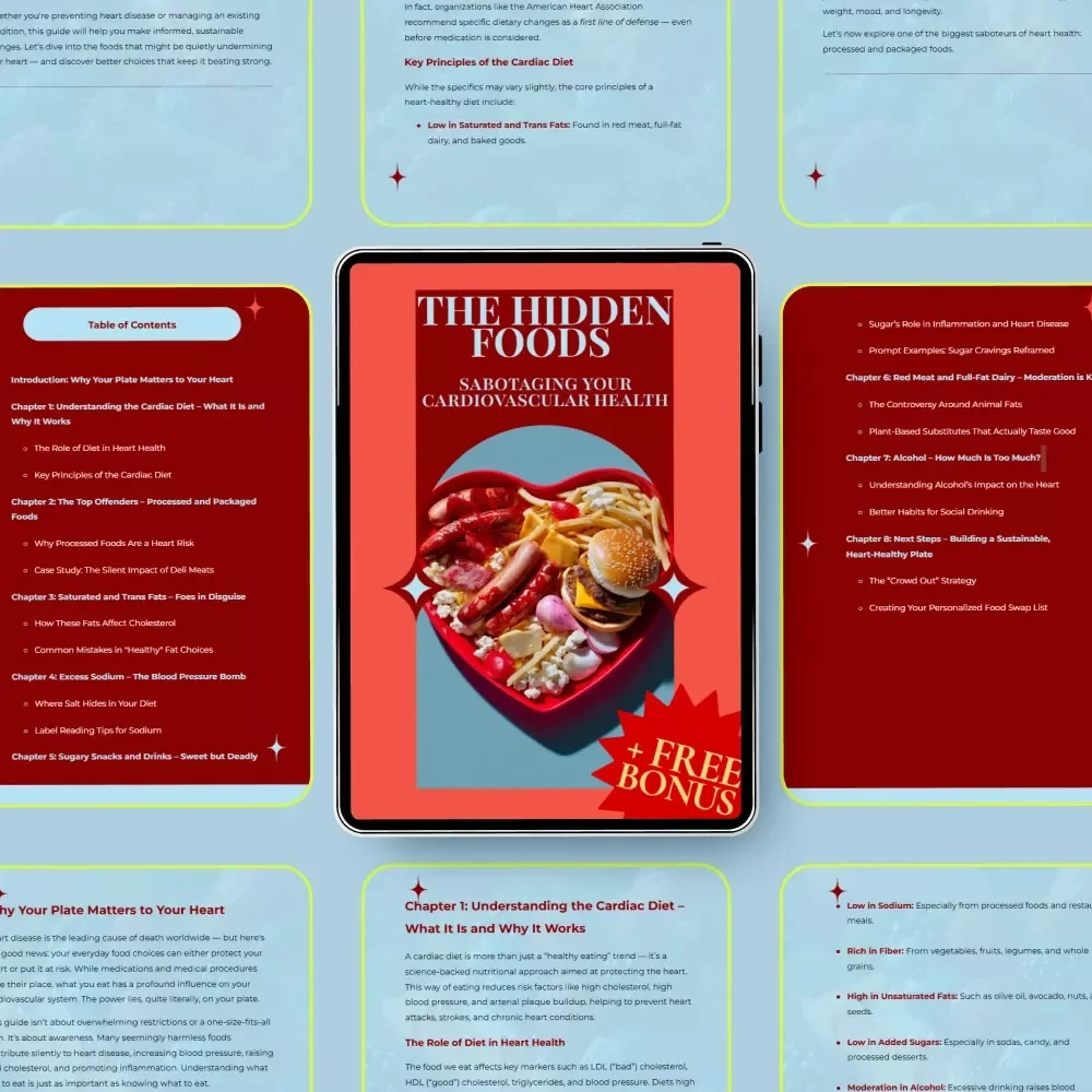 The Hidden Foods Sabotaging Your Cardiovascular Health | Cardiac Diet Foods to Avoid eBook Guide for Heart Health