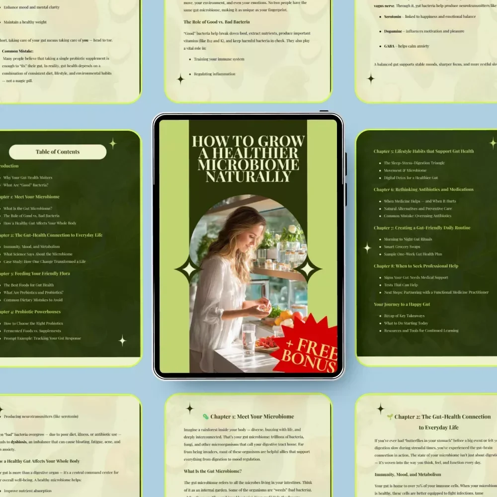 How to Grow a Healthier Microbiome Naturally: Complete Guide on How to Get More Good Bacteria in Your Gut eBook