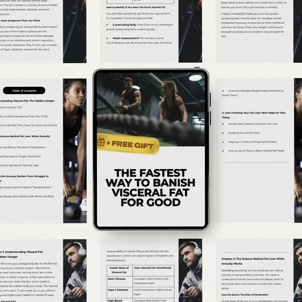 The Fastest Way to Banish Visceral Fat for Good – Practical Guide on how to get rid of visceral fat fast, Science-Backed Fat Loss Plan, Digital Download