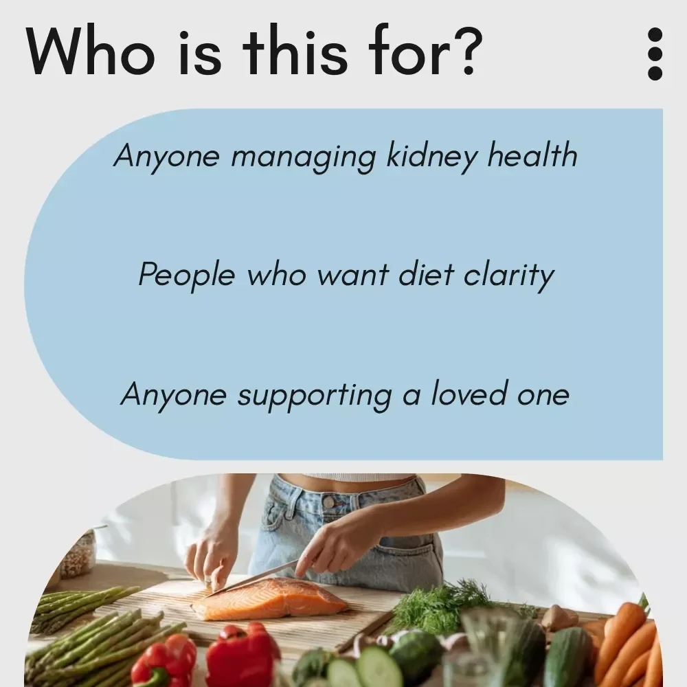 A Practical Guide to Eating for Kidney Health | Kidney Healthy Diet eBook | Simple Meal Planning, CKD Nutrition, Real-Life Guidance