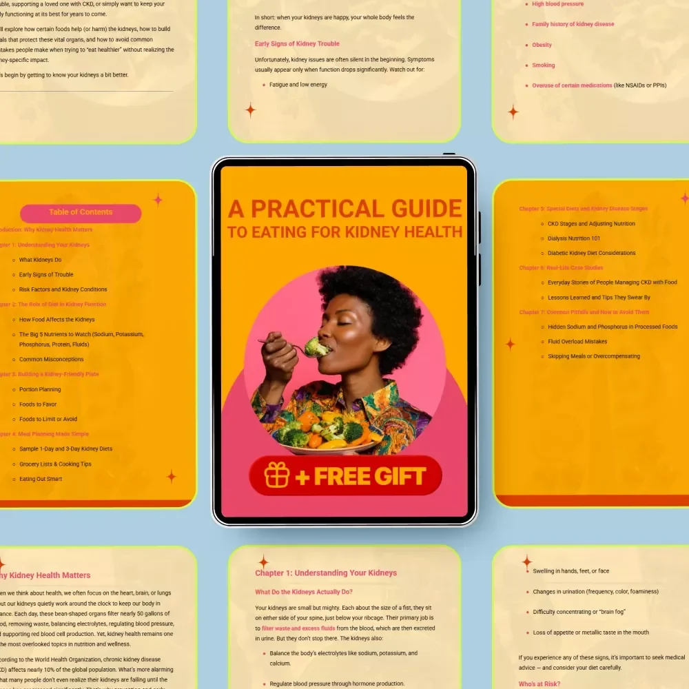 A Practical Guide to Eating for Kidney Health | Kidney Healthy Diet eBook | Simple Meal Planning, CKD Nutrition, Real-Life Guidance