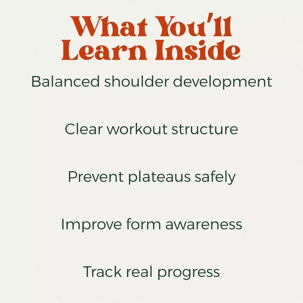 The Shoulder Sculptor Checklist – Best Shoulder Workout Routine Planner, Actionable Shoulder Training Checklist, Digital Fitness Download