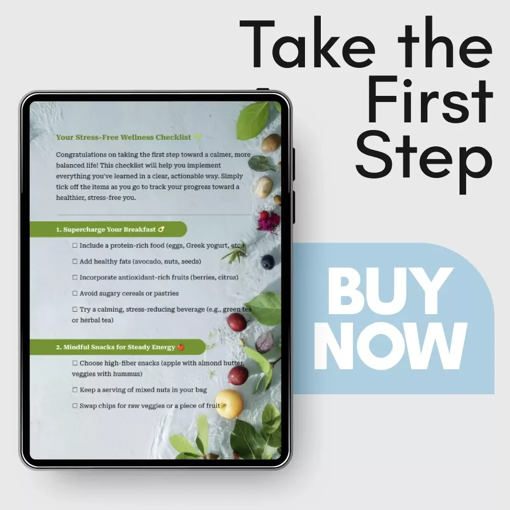 Your Stress-Free Wellness Checklist – Printable Nutrition and Stress Reduction Checklist for Calm, Balanced Living