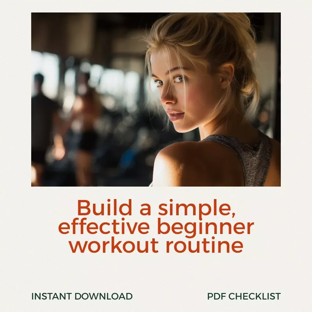 Start Strong: The Ultimate Beginner Workout Checklist – Easy Workout Routine for Beginners Digital Download