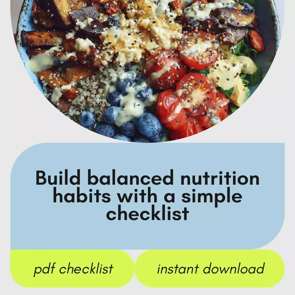 The Ultimate Balanced Diet Checklist | Healthy Eating Guide, Nutrition Checklist, Meal Planning Digital Download