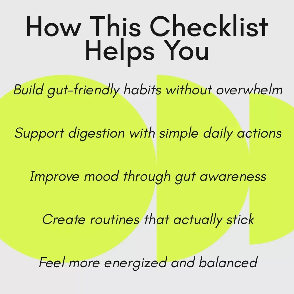 The Feel-Good Gut Checklist | Gut Health Checklist, Microbiome Reset Guide, Digestion & Wellness Digital Download