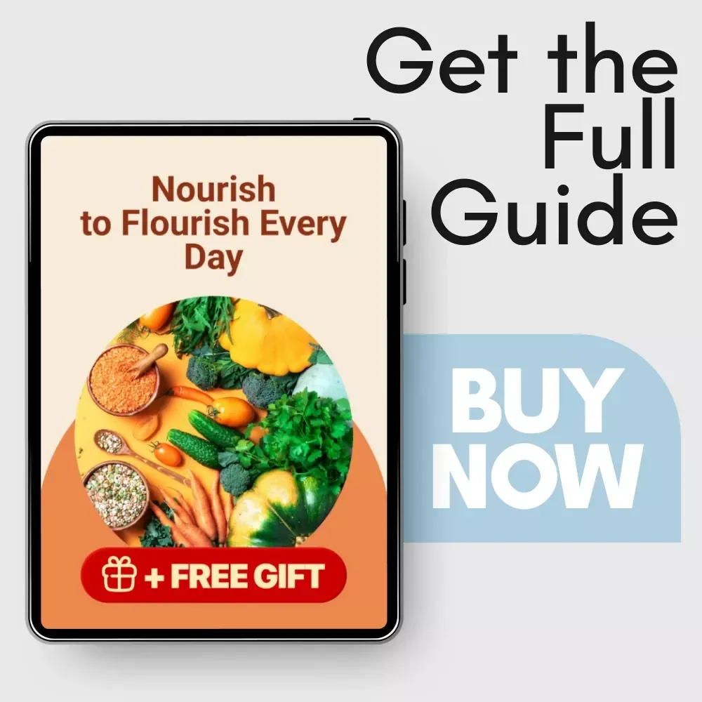 Nourish to Flourish Every Day – Healthy Eating Guide, Nutrition Planning eBook, Sustainable Habits Checklist, Balanced Plate & Meal Planning Digital Download
