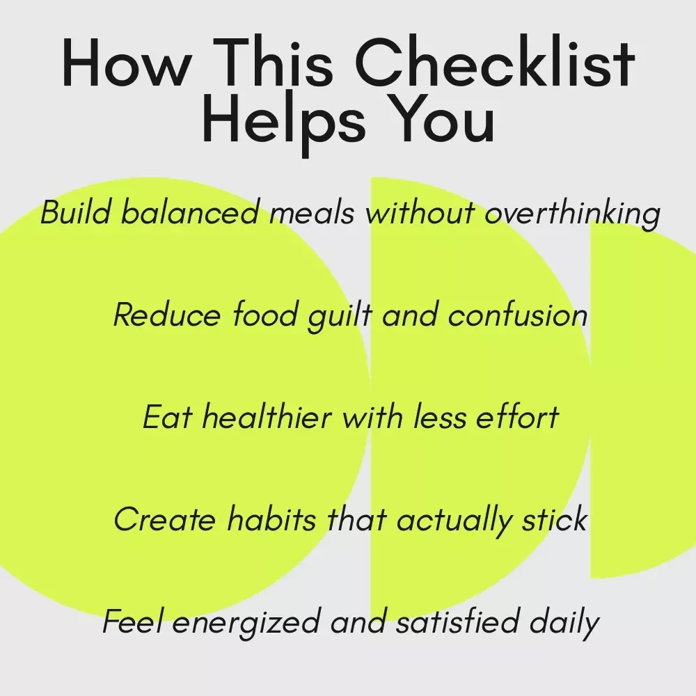 The Feel-Good Eating Checklist – Healthy Eating Guide, Mindful Nutrition eBook, Balanced Plate Checklist, Simple Food Habits Digital Download