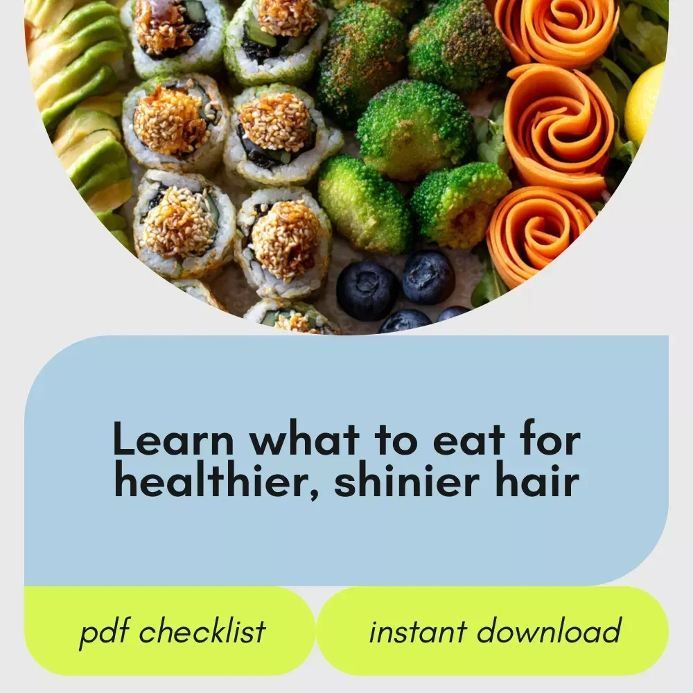 The Hair-Nourishing Checklist to Eat Your Way to Stronger, Shinier Strands – Foods to Eat for Healthy Hair, Hair Growth, Hair Nutrition, Hair Health Guide, Hair-Friendly Meal Plan, Digital Hair Care Checklist