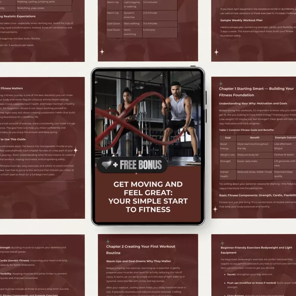 Get Moving and Feel Great: Your Simple Start to Fitness | Beginner-Friendly Fitness Routine for Beginners Digital Guide