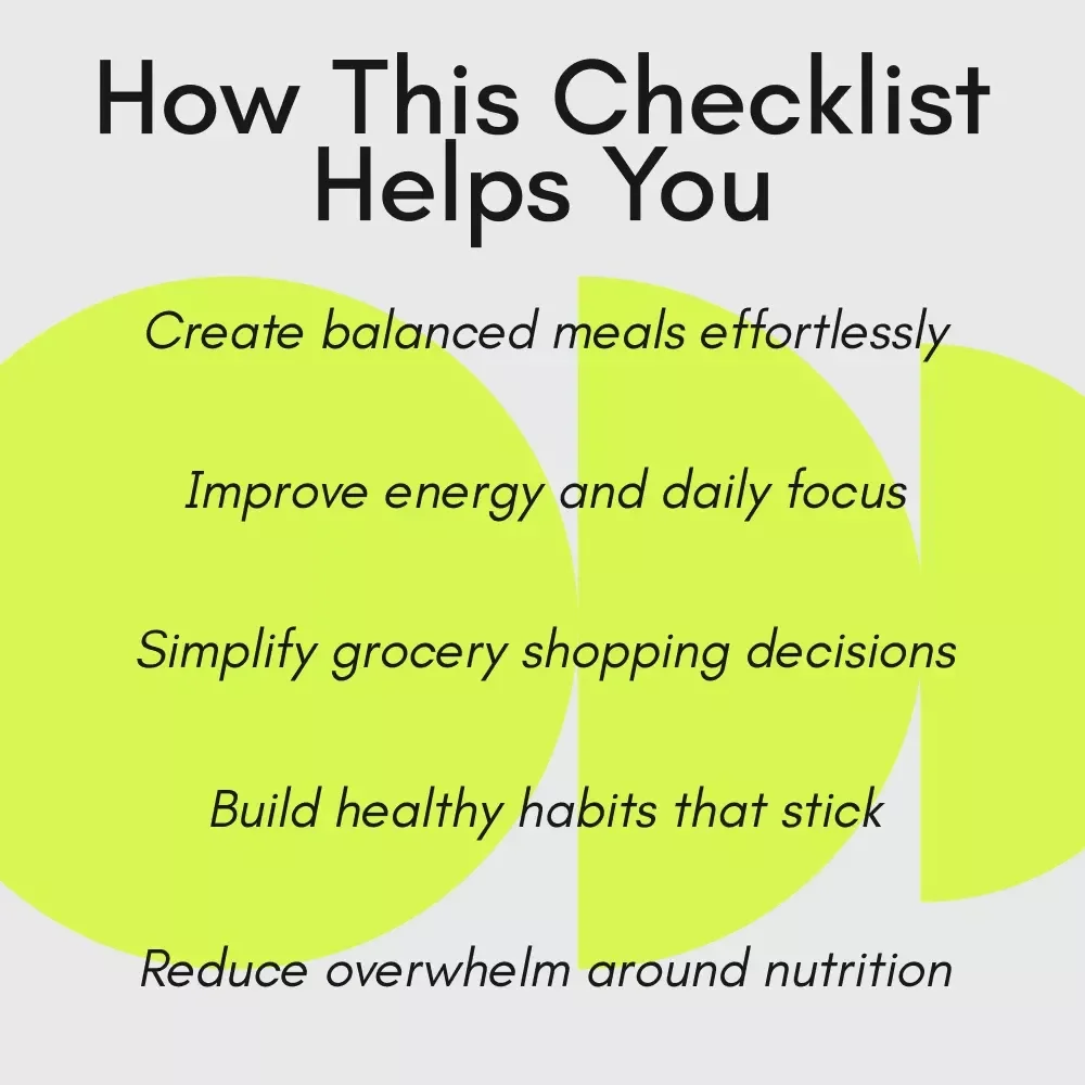 The Ultimate Balanced Diet Checklist | Healthy Eating Guide, Nutrition Checklist, Meal Planning Digital Download