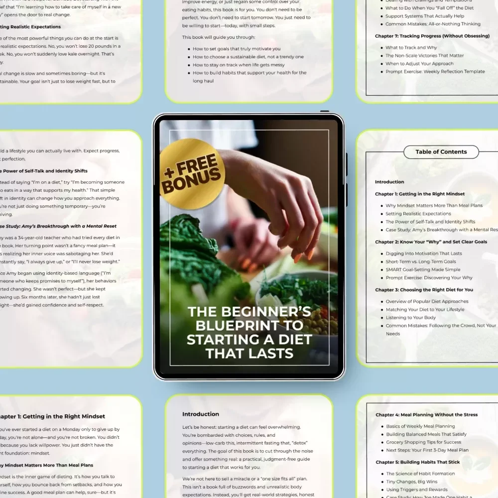 The Beginner’s Blueprint to Starting a Diet That Lasts | Digital Guide for Sustainable Weight Loss, Healthy Habits & Long-Term Results