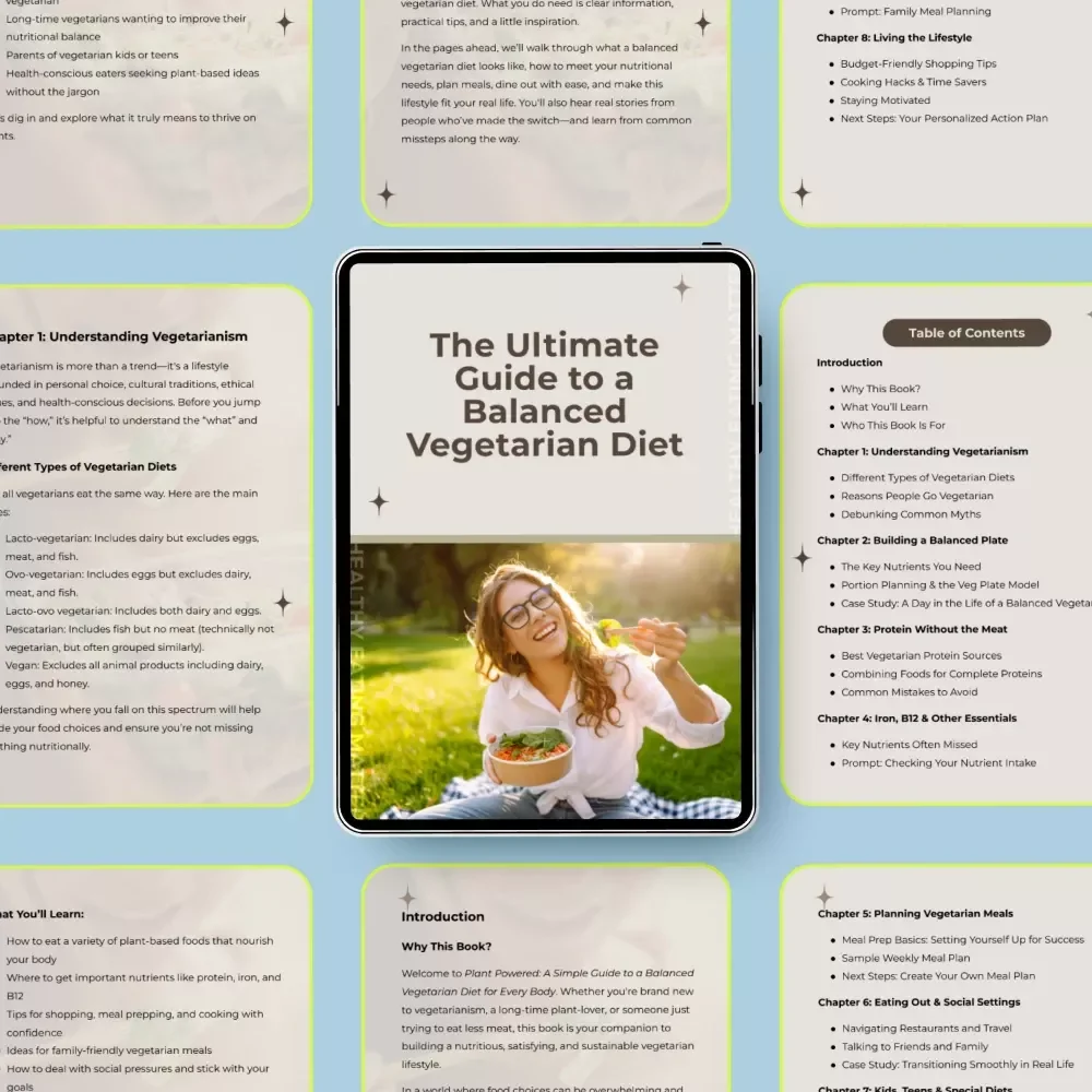 The Ultimate Guide to a Balanced Vegetarian Diet: Meal Planning, Nutrient Balance & More