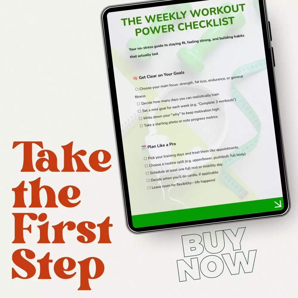The Weekly Workout Power Checklist – Simple Weekly Workout Routine Planner for Consistency, Strength & Lasting Fitness Habits