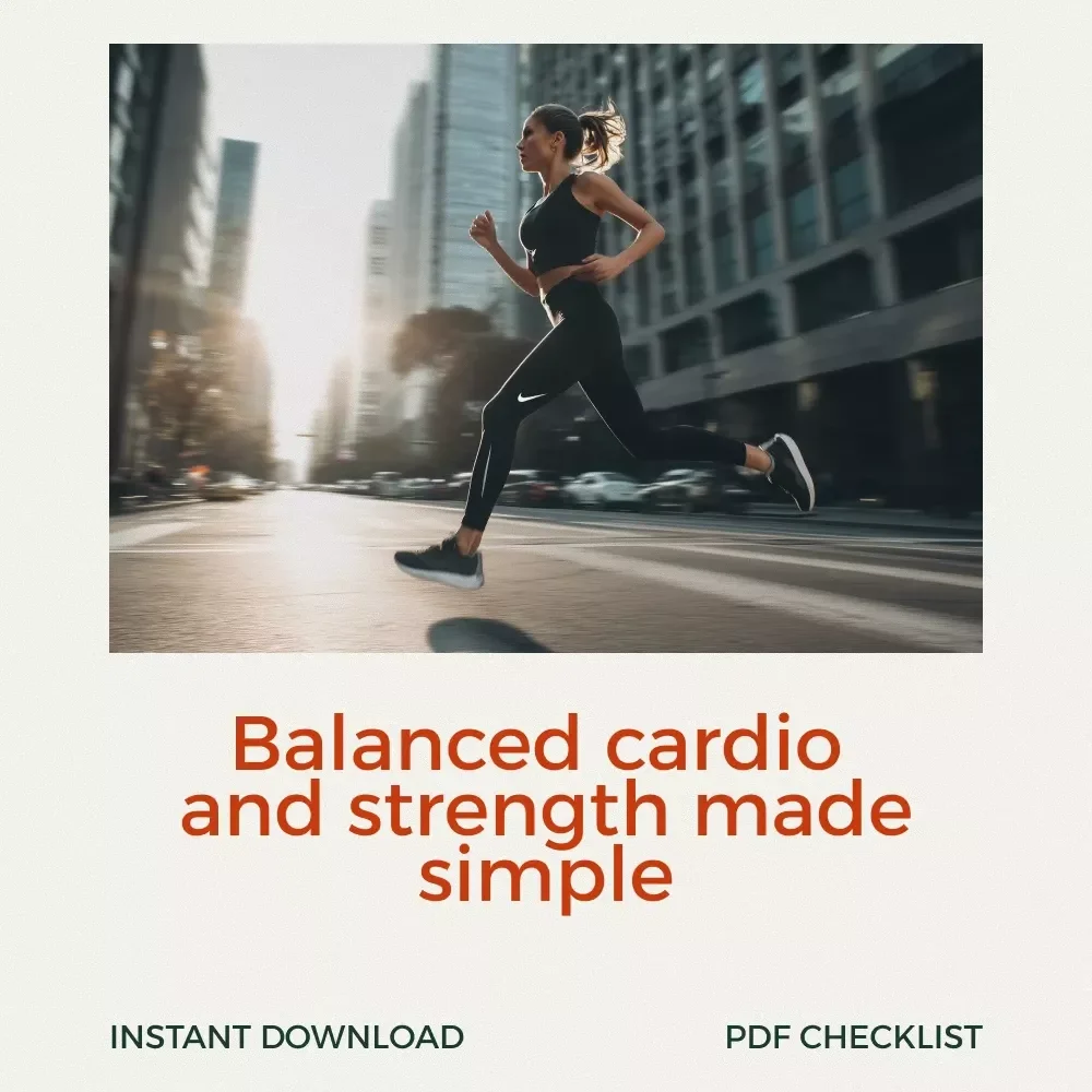 Your Cardio Strength Training Power Checklist | Fun & Easy Cardio Strength Training Planner for Balanced Workouts
