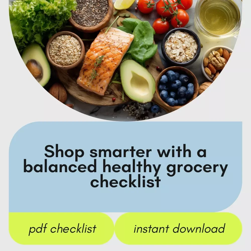 Your Ultimate Healthy Eating Grocery Checklist | Printable Grocery List for Healthy Eating, Clean Eating Shopping Guide, Meal Planning Checklist