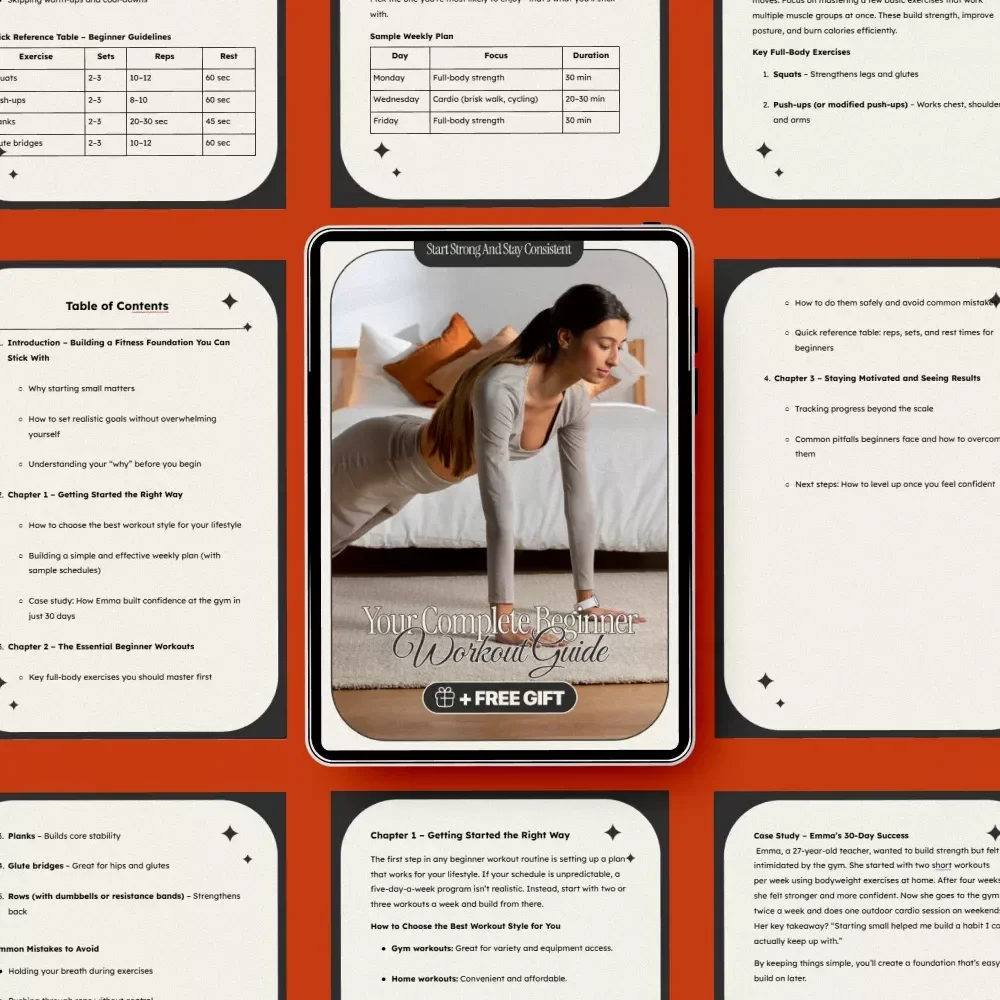 Start Strong and Stay Consistent – Your Complete Beginner Workout Guide | Workout Routine for Beginners Digital Download