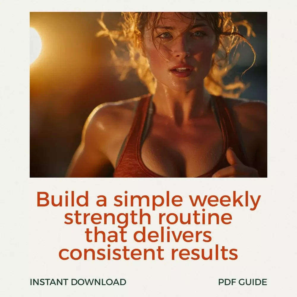 Your Guide to a Simple & Effective Weekly Strength Training Routine | Digital eBook for Building a Sustainable weekly strength training routine