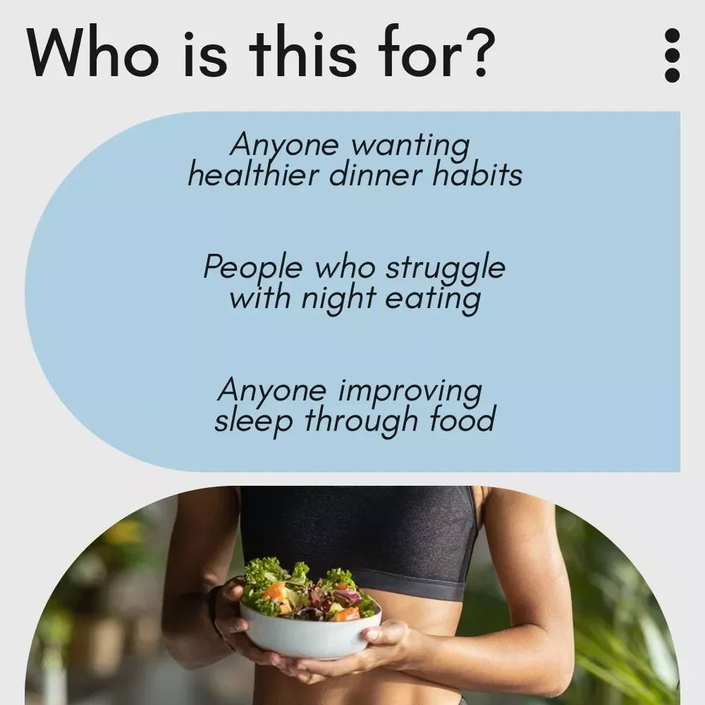 The Smart Dinner Checklist to Eat Well & Sleep Better – Digital Dinner Diet Food Checklist for Healthy Evenings & Better Sleep