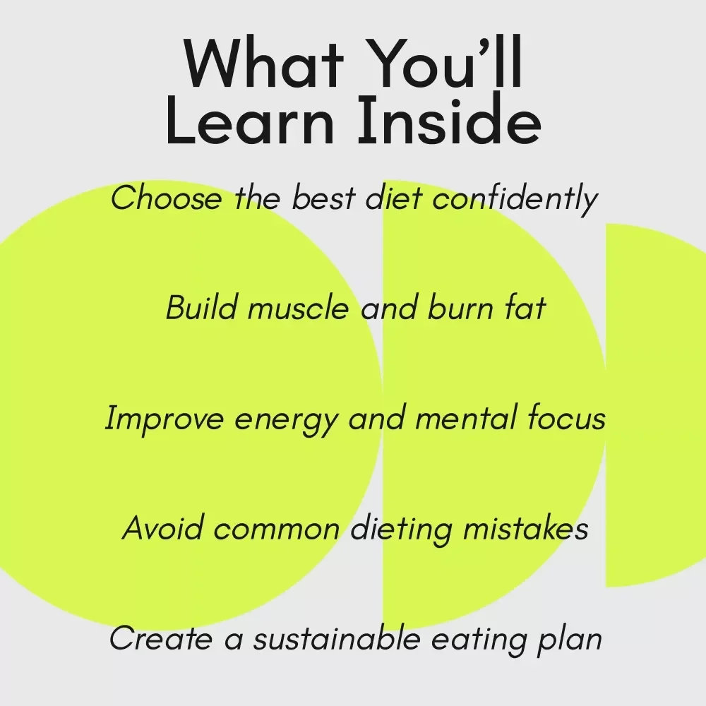 The Best Diets for Men That Will Fuel Your Power | Men’s Nutrition & Fitness eBook, High-Protein, Keto, Mediterranean & Plant-Based Diet Guide, Digital Download