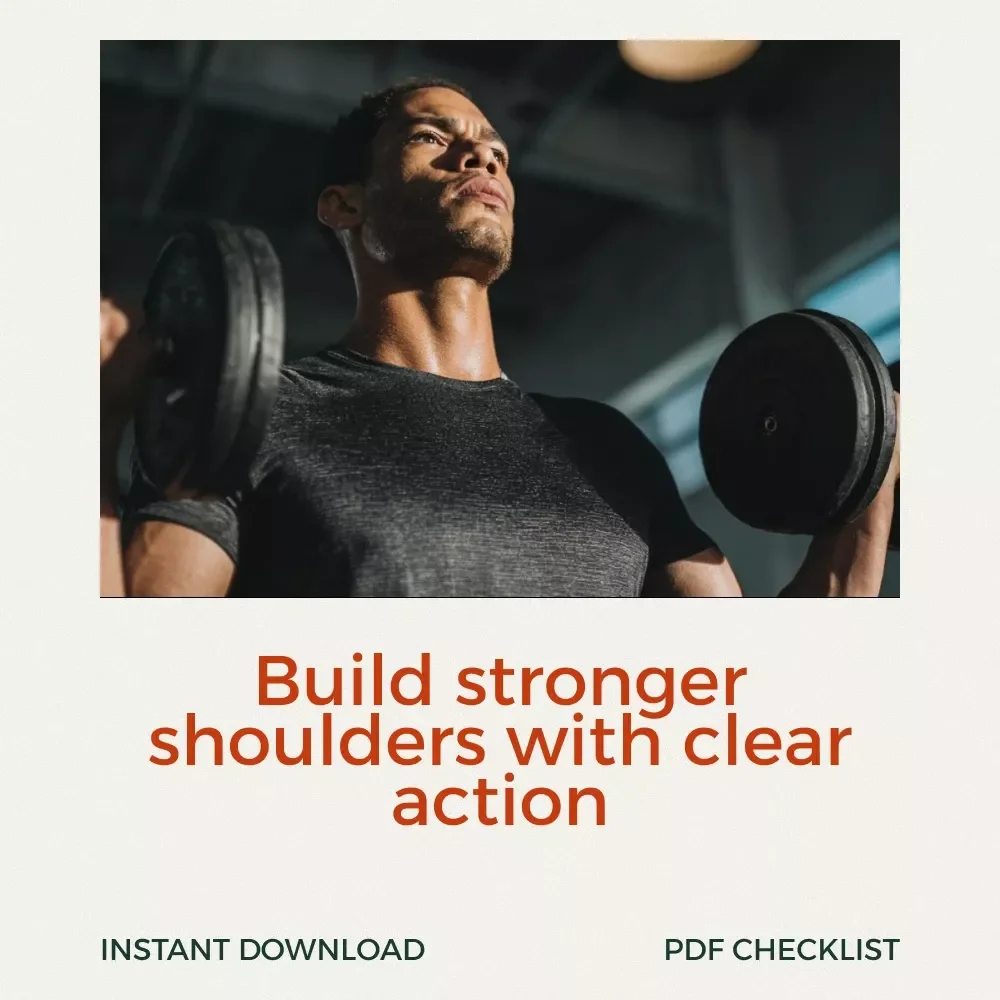 The Shoulder Sculptor Checklist – Best Shoulder Workout Routine Planner, Actionable Shoulder Training Checklist, Digital Fitness Download