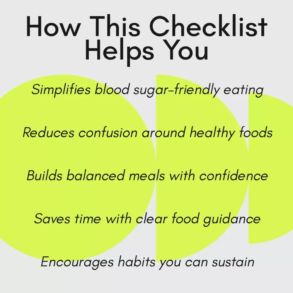 The Feel-Good Food Checklist | Prediabetes Friendly Nutrition Guide | Blood Sugar Balance Checklist | Healthy Eating Digital Download