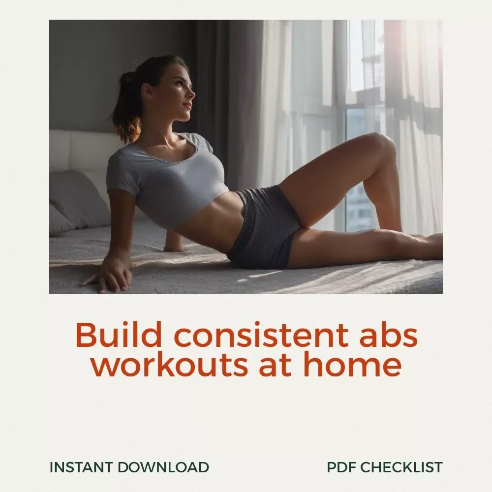 Abs At Home Success Checklist | Printable Core Fitness Planner for an abs workout routine at home
