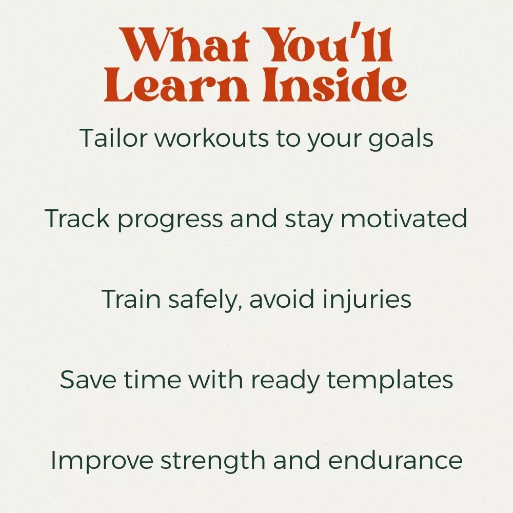 The Ultimate Build-Your-Own Workout Program Checklist – How to Create a Workout Program Step-by-Step Digital Download