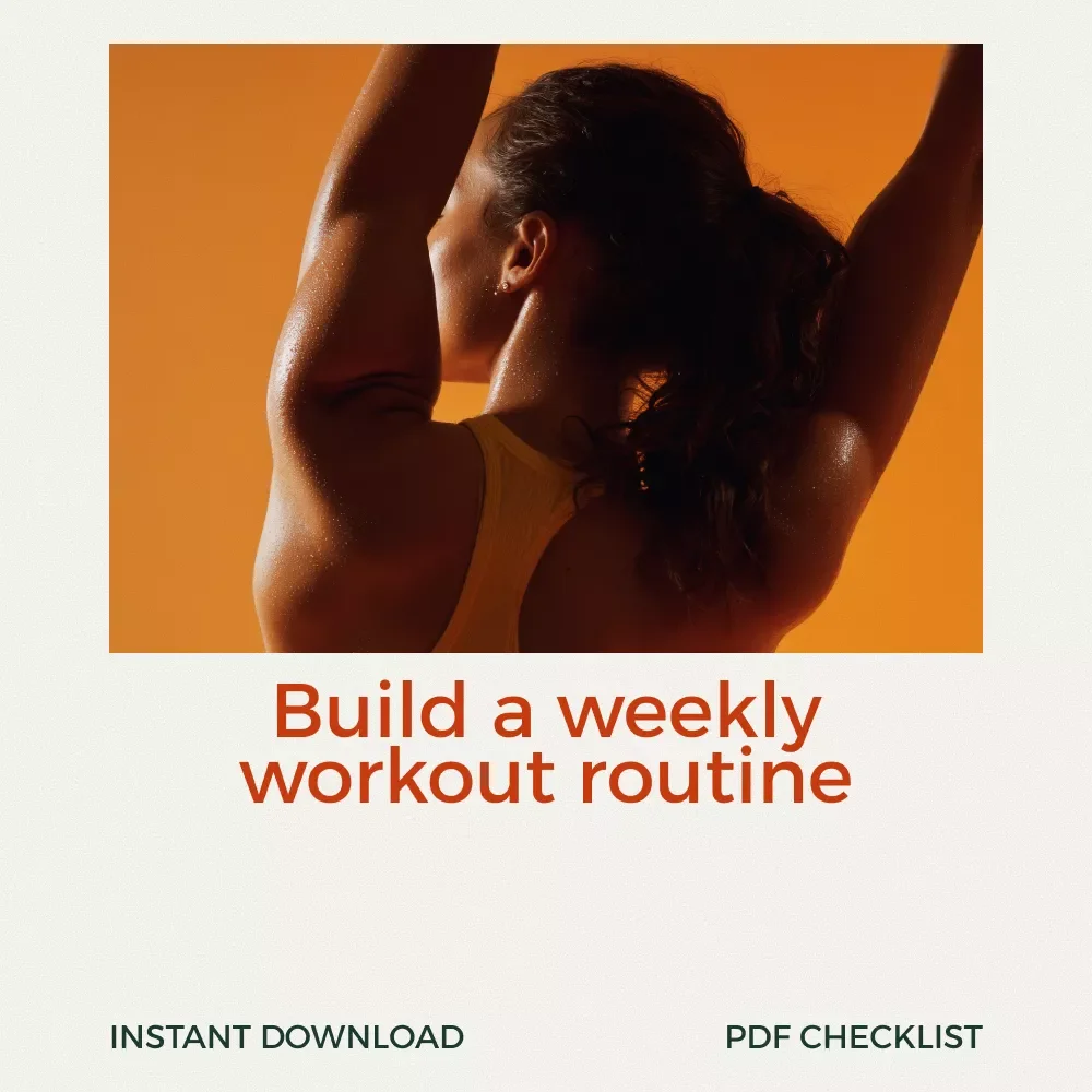 The Weekly Workout Power Checklist – Simple Weekly Workout Routine Planner for Consistency, Strength & Lasting Fitness Habits