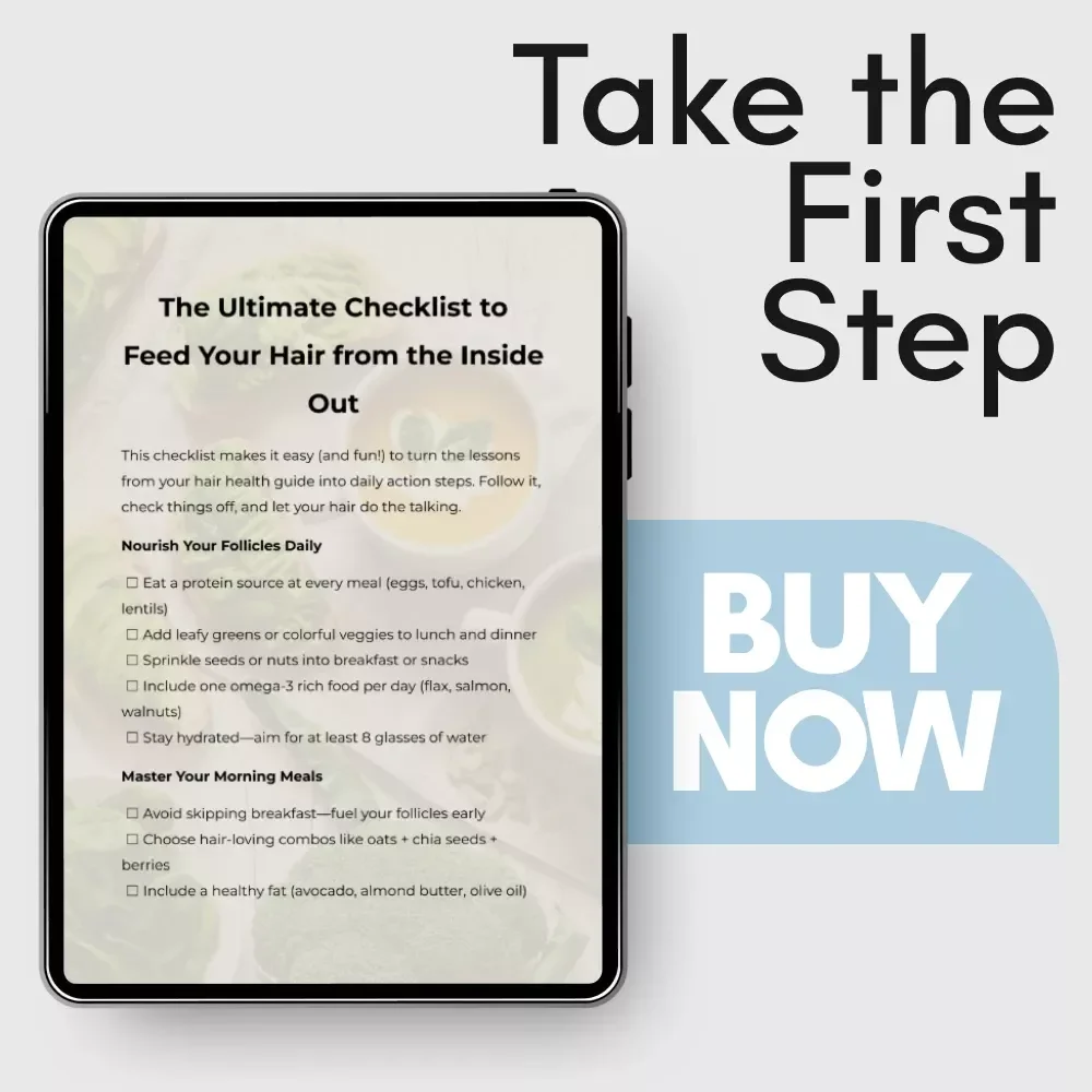 The Ultimate Checklist to Feed Your Hair from the Inside Out | Hair Nutrition Checklist, Hair Growth Support, Digital Download for Healthy Hair