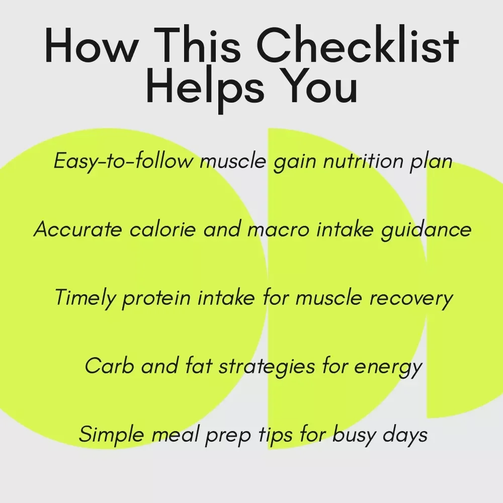 Muscle Fuel Checklist to Eat and Grow - Your Ultimate Guide to Building Muscle with Proper Nutrition