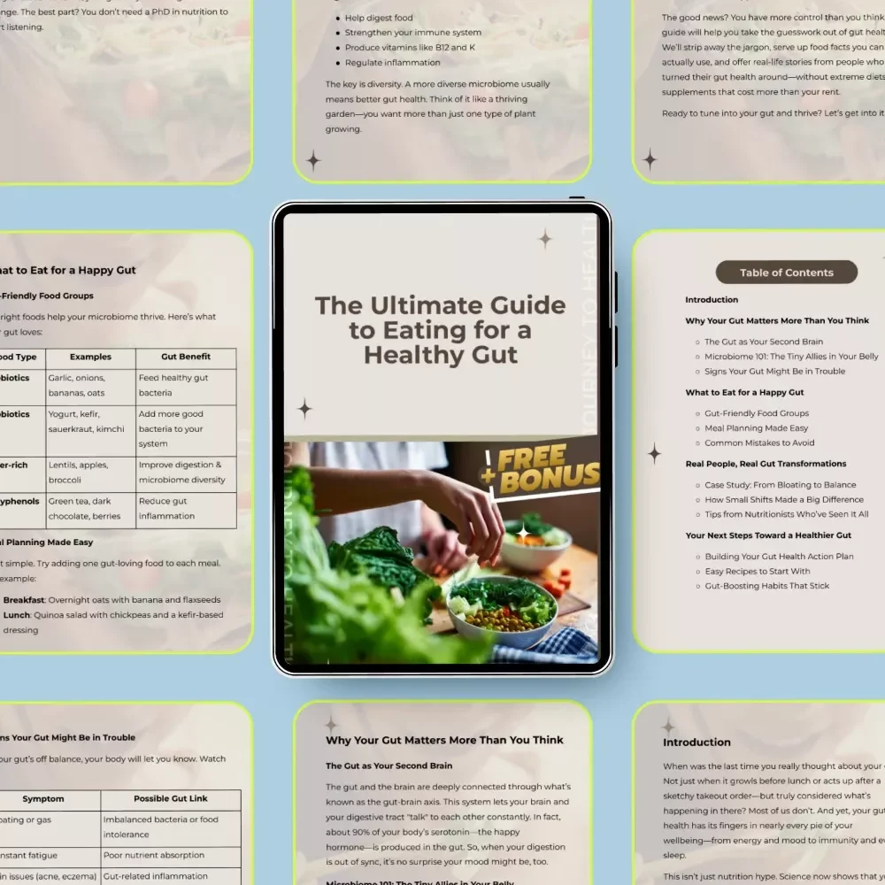 The Ultimate Guide to Eating for a Healthy Gut | Gut Health Nutrition Guide, Microbiome Reset eBook, Digestion & Meal Planning Digital Download