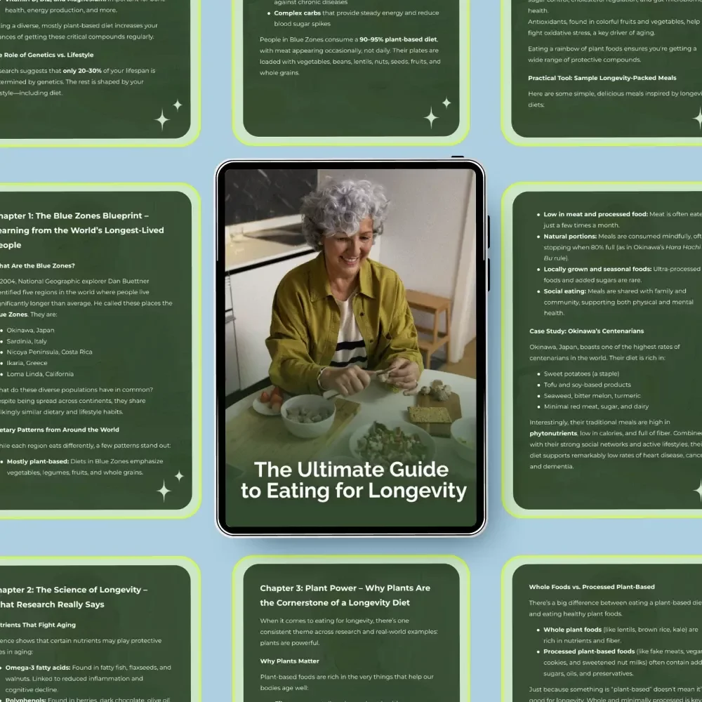 The Ultimate Guide to Eating for Longevity | Best Diet for Longevity eBook | Science-Backed Nutrition for a Longer, Healthier Life
