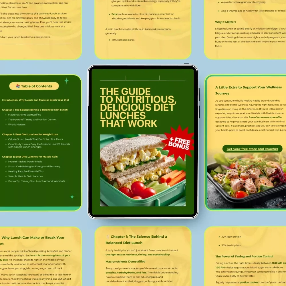 The Guide to Nutritious, Delicious Diet Lunches That Work: Weight Loss, Muscle Gain & Family-Friendly Meals eBook
