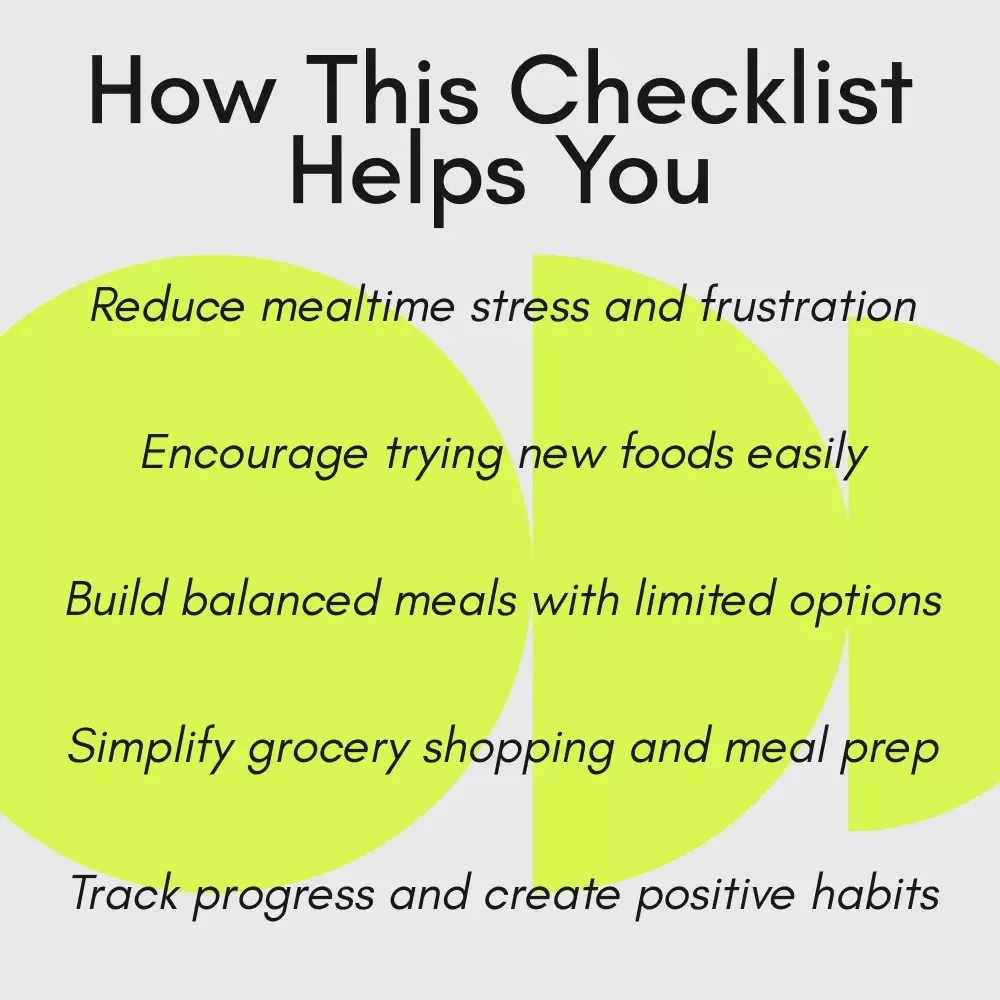 The Picky Eater’s Power Checklist: Healthy Diet for Picky Eaters Guide & Meal Planner