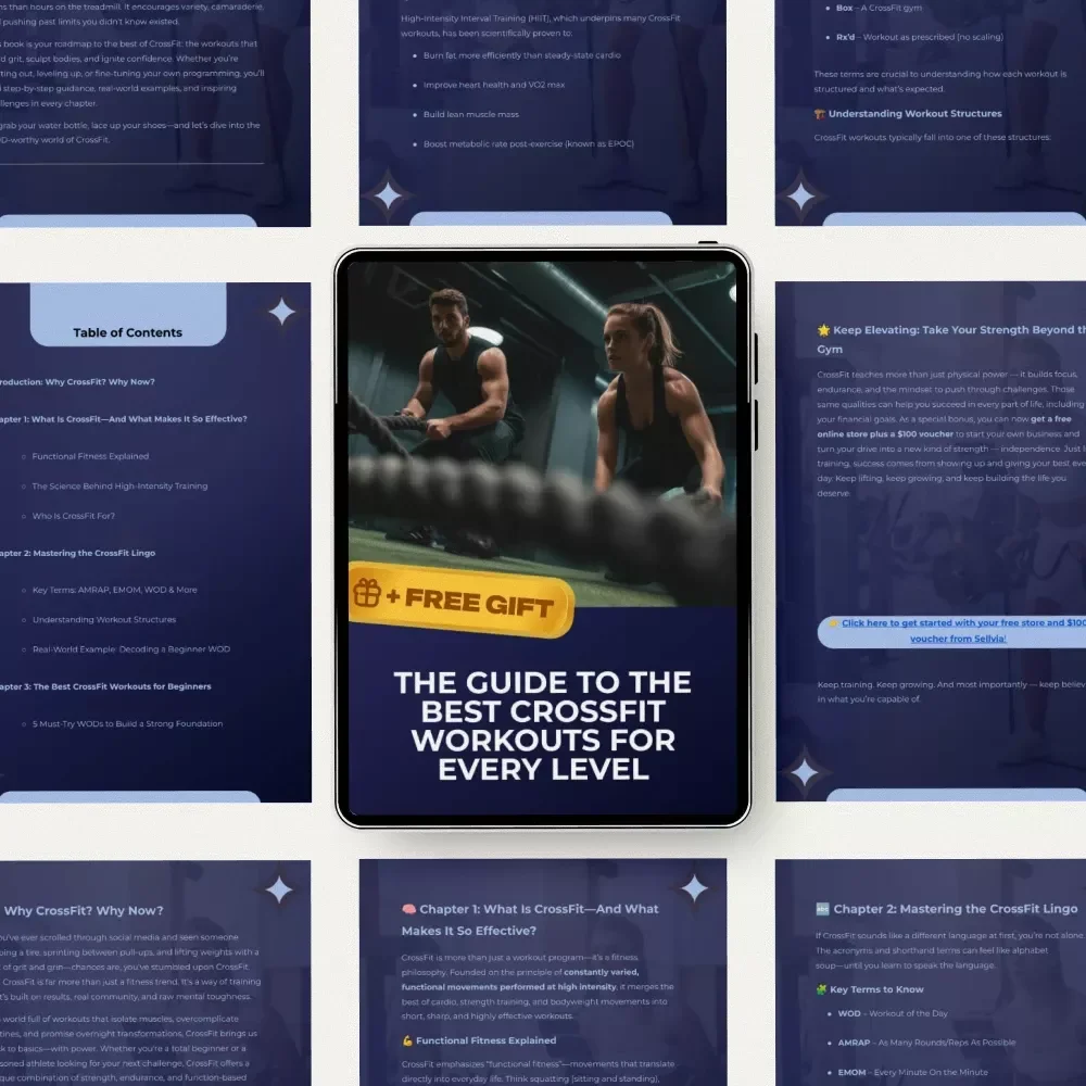 The Guide to the Best CrossFit Workouts for Every Level – eBook, Digital Download, Beginner to Advanced WODs, Bodyweight & Fat Loss Workouts