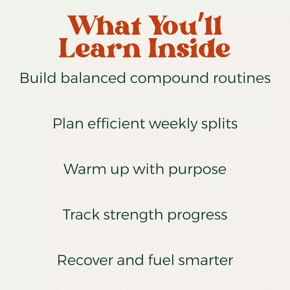 Your Ultimate 4-Day Compound Workout Checklist | 4 Day Compound Workout Routine Planner | Strength Training Guide | Digital Fitness Checklist Download