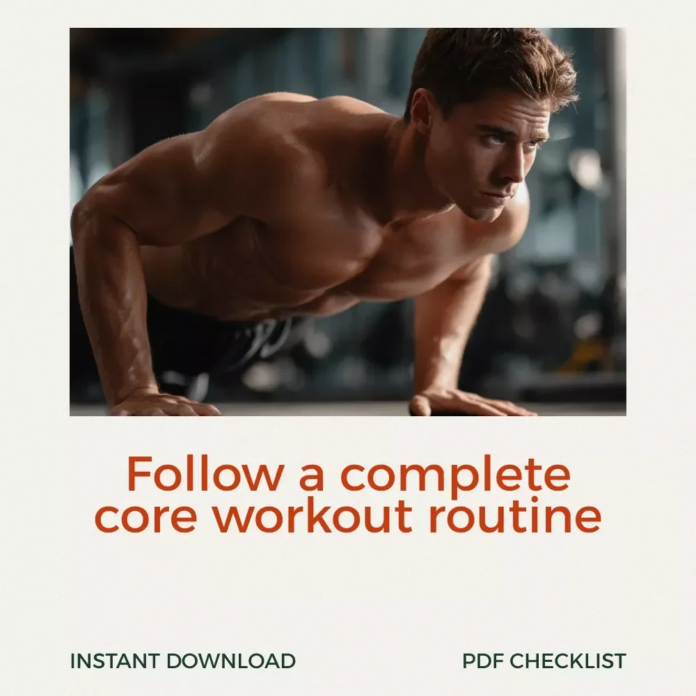 Your Ultimate Core Workout Checklist | Printable Core Workout Routine Planner, Abs & Stability Training Guide, Digital Fitness Download