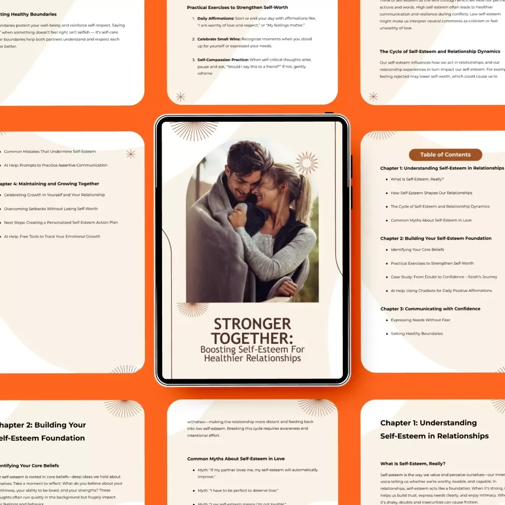 Stronger Together: Boosting Self-Esteem for Healthier Relationships – A Complete Guide on How to Improve Self Esteem in Relationships with Practical Exercises, Communication Strategies, and Personalized Action Plans