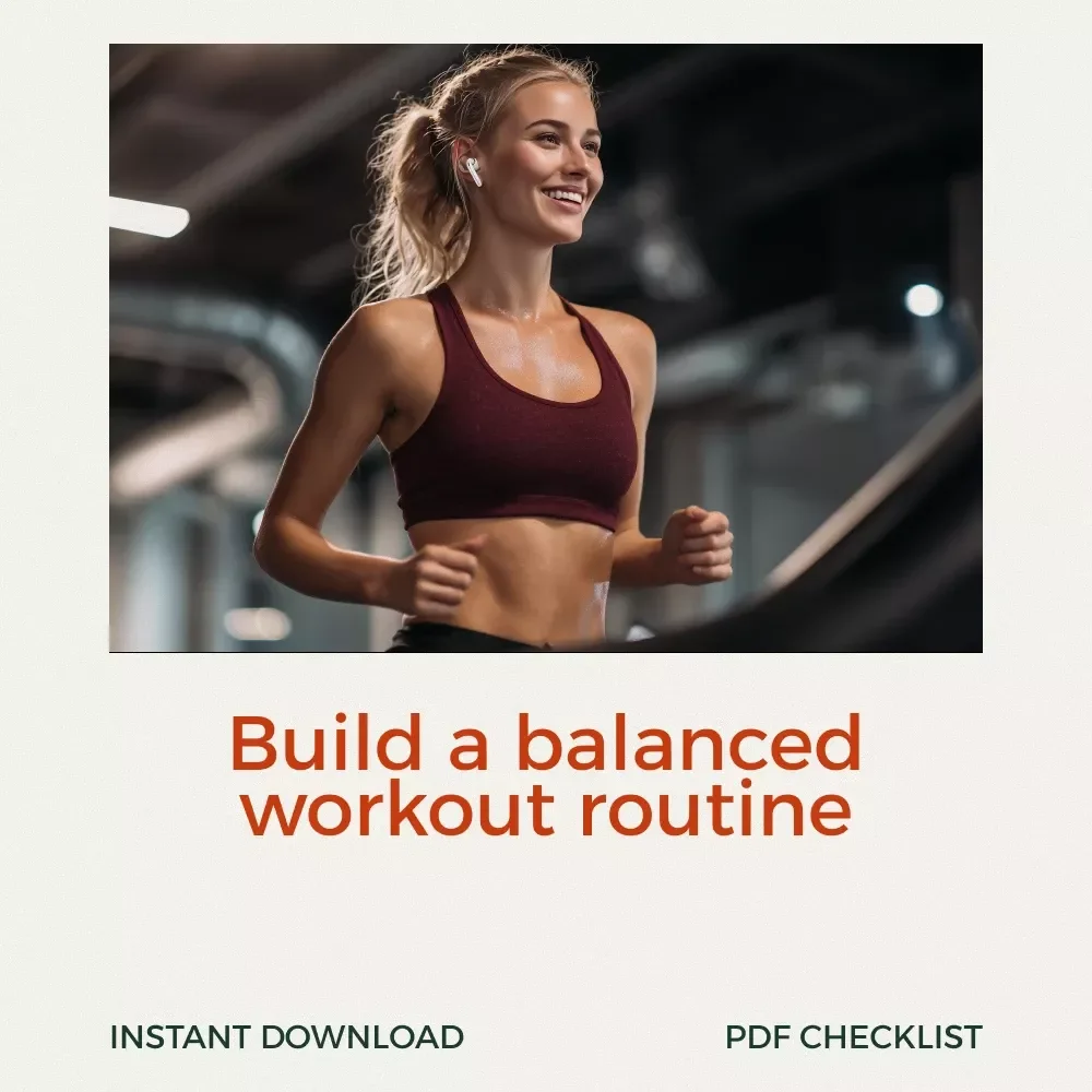 The Whole Body Wellness Power Checklist | Simple Whole Body Workout Routine Planner | Printable Fitness Checklist for Strength, Fat Loss & Consistency