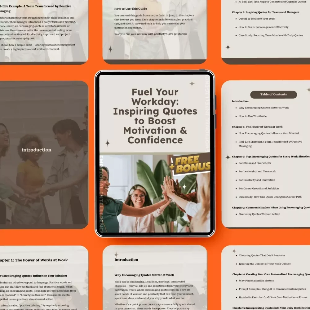 Fuel Your Workday: Inspiring Quotes to Boost Motivation & Confidence – Digital eBook Guide with Encouraging Quotes for Work, Career Growth, Creativity, and Team Inspiration