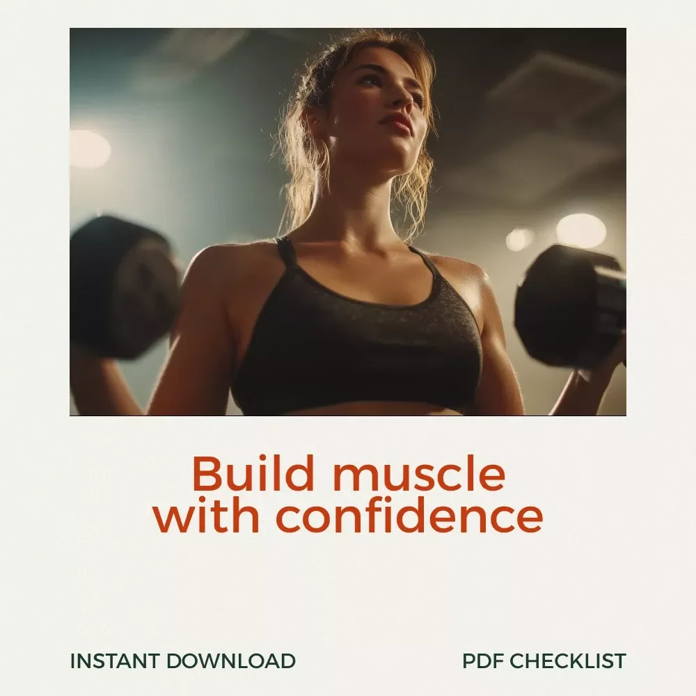 The Strong Woman’s Muscle-Building Checklist | Women’s Muscle Building Workout Routine Guide | Lift Heavy, Eat Well, Build Confidence